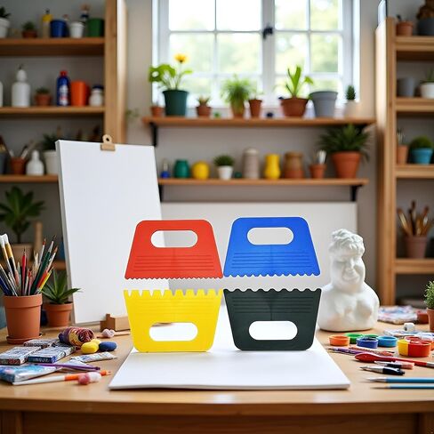 أداة فنية محترفة 4 ألوان مثالية للطلاء DIY وإطلاق العنان للإبداع وخيال أدوات نسيج الأطفال للفنانين الجصين الجصين ودهانات الفنية المتقنة التكيفية in Saudi Arabia