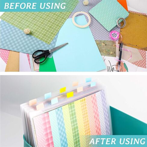 Caydo 36pcs Scrapbook Storage Organizer 12 × 12 منظم تخزين الورق مع 100pcs علامات تبويب index لزجة يحمل سكرابوكينغ ، cardstock ، ورق فينيل in Saudi Arabia