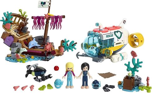 LEGO Friends Dolphins Rescue Mission 41378 Building Kit with Toy Submarine and Sea Creatures, Fun Sea Life Playset with Kacey and Stephanie Minifigures for Group Play (363 Pieces) in Saudi Arabia