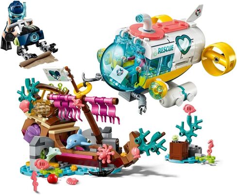 LEGO Friends Dolphins Rescue Mission 41378 Building Kit with Toy Submarine and Sea Creatures, Fun Sea Life Playset with Kacey and Stephanie Minifigures for Group Play (363 Pieces) in Saudi Arabia