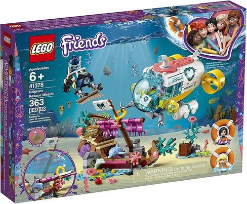 LEGO Friends Dolphins Rescue Mission 41378 Building Kit with Toy Submarine and Sea Creatures, Fun Sea Life Playset with Kacey and Stephanie Minifigures for Group Play (363 Pieces) in Saudi Arabia