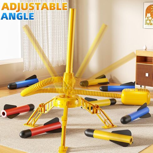 Rocket Launcher for Kids, 12 Foam Rockets, Launch up to 100+ft, Outdoor Outside Backyard Toys for Boys & Girls, Birthday Gift Toys for Kids Boys Girls Age 3 4 5 6 7 8 Years Old in Kuwait