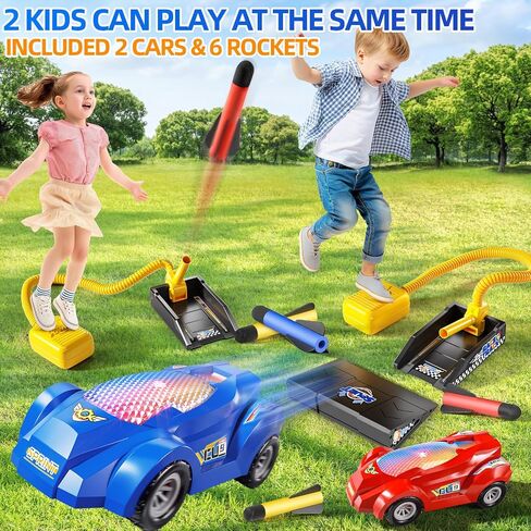Rocket Launcher for Kids, 12 Foam Rockets, Launch up to 100+ft, Outdoor Outside Backyard Toys for Boys & Girls, Birthday Gift Toys for Kids Boys Girls Age 3 4 5 6 7 8 Years Old in Saudi Arabia