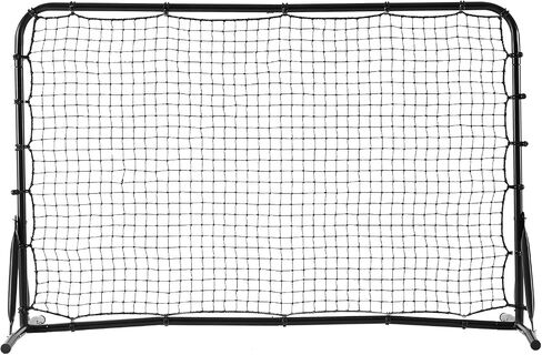 VEVOR Soccer Rebound Trainer, 8x6FT Iron Soccer Training Equipment, Sports Football Rebounder Wall with Double-Sided Rebounding Net & Goal, Perfect for Backyard Practicing, Solo Training, Passing in Saudi Arabia