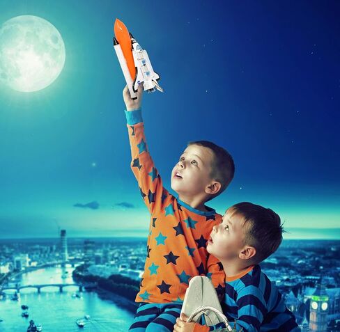 NASA Space Shuttle Toy for Kids Pretend Play Sets of 2 Piece Rocket Ship with Lights & Sound Diecast Spaceship Model Adventure for Toddler Boys & Toys in Saudi Arabia