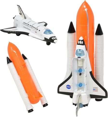 NASA Space Shuttle Toy for Kids Pretend Play Sets of 2 Piece Rocket Ship with Lights & Sound Diecast Spaceship Model Adventure for Toddler Boys & Toys in Saudi Arabia