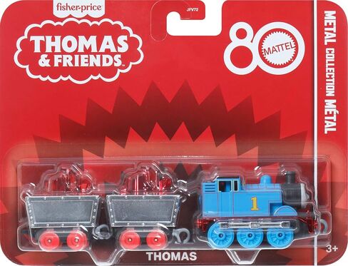 Thomas & Friends by Fisher-Price Train Train ، محرك Mattel 80th الصغير مع سيارات Deco و 2 Stock مع شحن كريستال أحمر in Saudi Arabia
