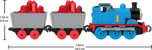 Thomas & Friends by Fisher-Price Train Train ، محرك Mattel 80th الصغير مع سيارات Deco و 2 Stock مع شحن كريستال أحمر in Saudi Arabia