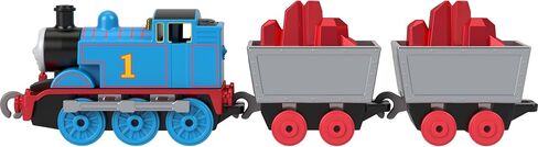 Thomas & Friends by Fisher-Price Train Train ، محرك Mattel 80th الصغير مع سيارات Deco و 2 Stock مع شحن كريستال أحمر in Saudi Arabia