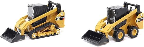272d2 Skid Steer Loader أصفر و 297d2 مسار مضغوط المحمل الأصفر مجموعة من 2 قطع 1/64 Diecast بواسطة Diecast Masters 84647CS in Saudi Arabia