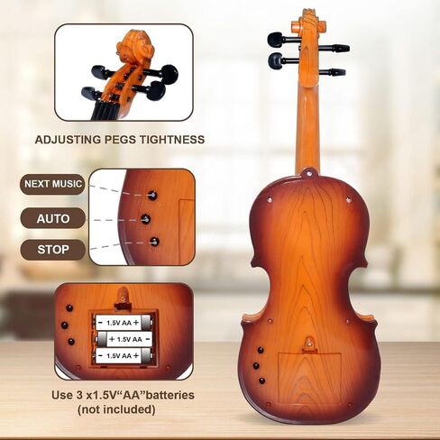 16 Inch Violin Toy for Kids, 4 Strings Violin Toys Musical Instruments for Children,Multifunctional Portable Electronic Instrument in Saudi Arabia