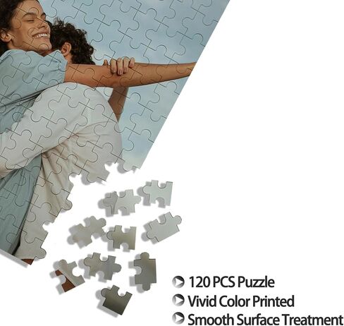Custom Puzzle from Photo, Personalized Puzzle for Adults 120/200/300/500/1000 Pieces, Customized Jigsaw Puzzle Gift for Family, Wedding, Friend in Saudi Arabia