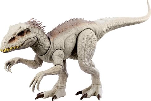 Mattel Jurassic World Indominus Rex Dinosaur Toy مع الأضواء والأصوات والحركة ، Camouflage 'N Battle I-Rex ، طولها 21 بوصة مع اللعب الرقمي in Saudi Arabia