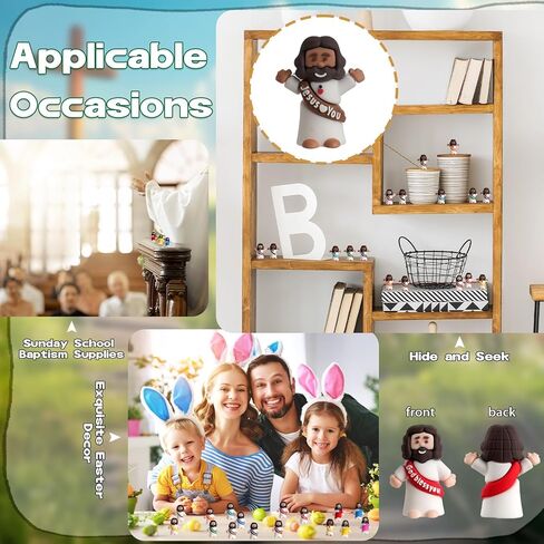 25 PCs شخصيات يسوع الصغيرة ، تماثيل يسوع Mini Mini Mini بالجملة ، الأطفال الصغير الصغير يسوع ، ألعاب مطاطية للاختباء والسعي للحصول على هدايا عيد الميلاد ، صيد بيض عيد الفصح ، اللوازم المدرسية الأحد ، الأطفال والبالغين in Kuwait