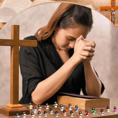 25 PCs شخصيات يسوع الصغيرة ، تماثيل يسوع Mini Mini Mini بالجملة ، الأطفال الصغير الصغير يسوع ، ألعاب مطاطية للاختباء والسعي للحصول على هدايا عيد الميلاد ، صيد بيض عيد الفصح ، اللوازم المدرسية الأحد ، الأطفال والبالغين in Kuwait