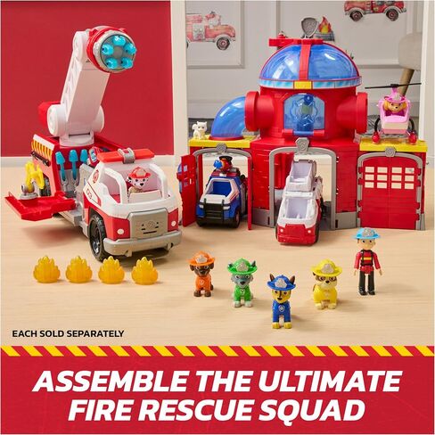 PAW PAW PATROL FIRE RESCUE: Marshall Rescue Fire Engine مع Figure و Prosile Launcher & Toy Truck ، Kids Toys for Boys & Girls Ages 3 and Ap in Kuwait