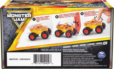 Monster Jam Smash & Bash 2-Pack Monster Trucks, Megalodon & El Toro Loco, 1:64 Die Cast Repairable Monster Truck, Kids Toys for Boy and Girls Ages 3 and up in Saudi Arabia