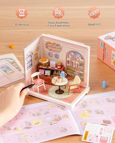 سلسلة Rolife Mini Super Creator ، DIY Miniature Memory Book Store Dollhouse House Kit ، Bulid Sconary for Action Action Toldible ، هدايا إبداعية للنساء للبالغين in Saudi Arabia