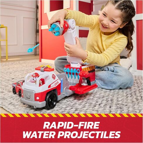 Paw Paw Patrol Fire Rescue: شاحنة إطفاء سريعة التحميل مع شخصية مارشال ، قاذفة نارية سريعة ، أضواء وأصوات ، ألعاب الأطفال للبنين والبنات الذين تتراوح أعمارهم بين 3 وما فوق in Kuwait