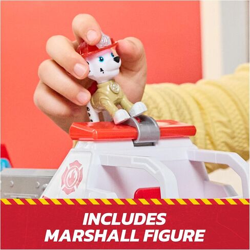 Paw Paw Patrol Fire Rescue: شاحنة إطفاء سريعة التحميل مع شخصية مارشال ، قاذفة نارية سريعة ، أضواء وأصوات ، ألعاب الأطفال للبنين والبنات الذين تتراوح أعمارهم بين 3 وما فوق in Kuwait