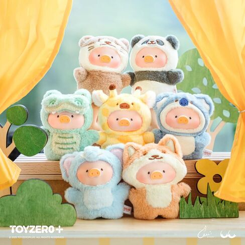 TOYZERO+ Lulu The Piggy Blind Box Figures - Puppet Show Series Plush Keychain Blind Boxes Figurines Finger Puppet Toy Cute Stuffed Animals Mystery Box Collectible Decorations Birthday Gift, Single Box in Kuwait