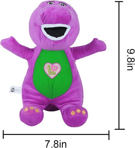 Barney Toys Singing Friend Barney Stuffed Animals Dinosaur Barney Singing I Love You Children's Plush Puppet Toy （10in） in Saudi Arabia