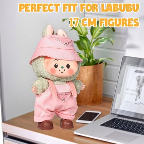 AICASE لـ Labubu Designer/for labubu ، ملابس محددة لدمية LUBUBU التي تبلغ مساحتها 17 سم ، وقطعة من قطعتين من قطعتين للقبعة ل La Bubu ، والفتيان والبنات ، إكسسوارات ملابس رائعة للدمى (لا دمية) _1 in Kuwait