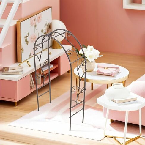 DECHOUS 2PCS MINI ARCH Frame Dollhouse Dollhouse Wedding Arch Decoration for Gaardy Garden Dollhous in Kuwait