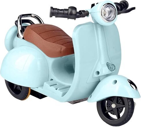 MINI Electric Doll Scooter Mehicles Toy Available Funny Doll Accorty مع الموسيقى والأضواء يمكن أن تدور 360 درجة من زخارف لعبة الدراجات البخارية البلاستيكية اللطيفة (البطارية غير المدرجة) (الأزرق) in Kuwait
