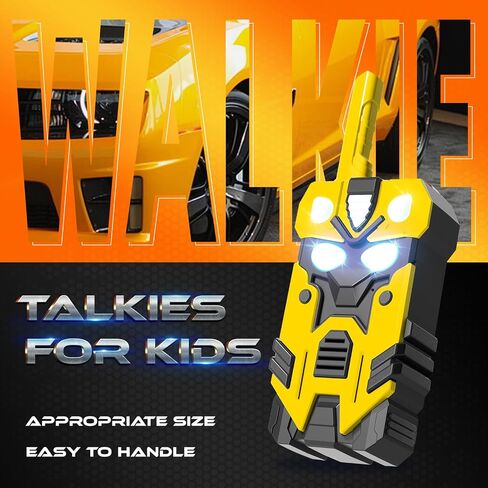 Hornet Transform Toys Toys Walkie Talkies for Kids 2 Pack Robot - نطاق 2500 قدم مع تأثيرات الضوء الباردة ، هدايا أعياد الميلاد للفتيان الذين تتراوح أعمارهم بين 3 و 12 in Saudi Arabia