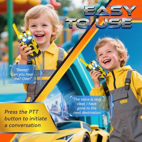 Hornet Transform Toys Toys Walkie Talkies for Kids 2 Pack Robot - نطاق 2500 قدم مع تأثيرات الضوء الباردة ، هدايا أعياد الميلاد للفتيان الذين تتراوح أعمارهم بين 3 و 12 in Saudi Arabia