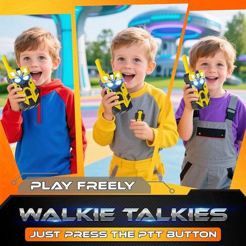 Hornet Transform Toys Toys Walkie Talkies for Kids 2 Pack Robot - نطاق 2500 قدم مع تأثيرات الضوء الباردة ، هدايا أعياد الميلاد للفتيان الذين تتراوح أعمارهم بين 3 و 12 in Saudi Arabia