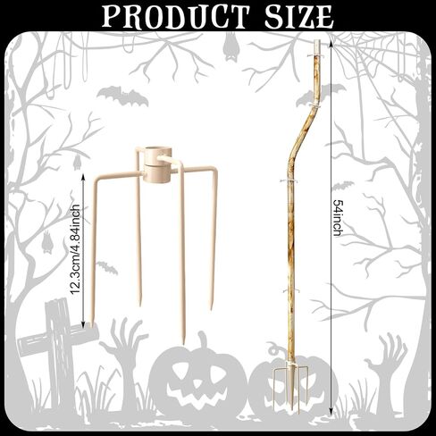 2 Pcs Skeleton Stand Pose N Stay Metal Stand for 5.4 FT Tall Skeletons Halloween Decor Accessories(Prongs Base) in Saudi Arabia