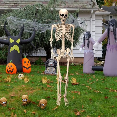 2 Pcs Skeleton Stand Pose N Stay Metal Stand for 5.4 FT Tall Skeletons Halloween Decor Accessories(Prongs Base) in Saudi Arabia