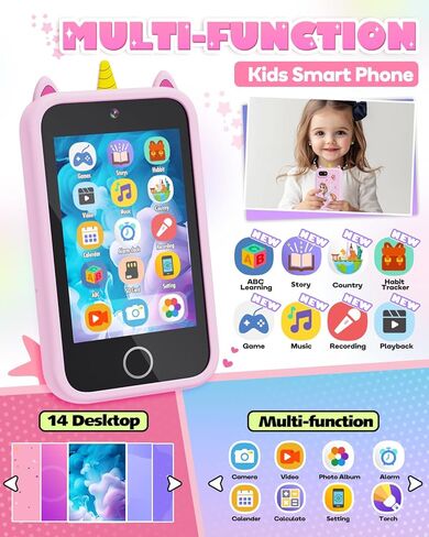 الهاتف الذكي للأطفال ، هاتف Spider Toys للأولاد 3 4 5 6 7 7 8 سنوات ، كاميرا مزدوجة ، 3.5 '' 'هواتف الأطفال التي تعمل باللمس ، لعبة تعليمية لأطفال عيد ميلاد الأطفال ، ABC التعلم ، العادة المتتبع in Kuwait
