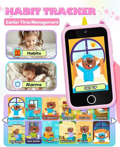 الهاتف الذكي للأطفال ، هاتف Spider Toys للأولاد 3 4 5 6 7 7 8 سنوات ، كاميرا مزدوجة ، 3.5 '' 'هواتف الأطفال التي تعمل باللمس ، لعبة تعليمية لأطفال عيد ميلاد الأطفال ، ABC التعلم ، العادة المتتبع in Kuwait