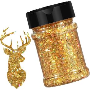 HTVRONT Holographic Chunky Glitter for Crafts - 15 Colors, Each 10g in Saudi Arabia