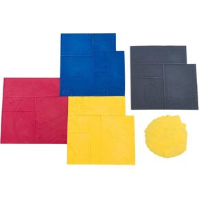 Ashler Notched Slate Concrete Stamp Set by Walttools | Decorative Tile Pattern Polyurethane Texturing Mats, Sturdy, Realistic Detail (8 Piece) in Saudi Arabia