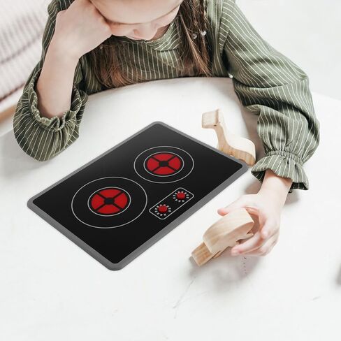 Vosarea Kids Kids Kitchen Appliance Appliance Toy Simulated Intruction Cooker مع تأثيرات مضيئة ، Toddler Play Play Play المطبخ لعبة تحريض لعب الأدوار in Kuwait