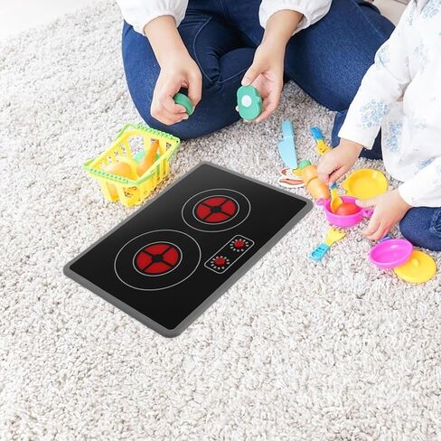 Vosarea Kids Kids Kitchen Appliance Appliance Toy Simulated Intruction Cooker مع تأثيرات مضيئة ، Toddler Play Play Play المطبخ لعبة تحريض لعب الأدوار in Kuwait