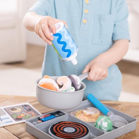 Melissa & Doug Simmer & Stir Stovetop Play Set with Water Wow!® Color Reveal Play Food Preschool Toy Ages 3+ in Saudi Arabia