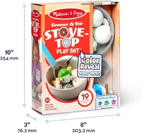 Melissa & Doug Simmer & Stir Stovetop Play Set with Water Wow!® Color Reveal Play Food Preschool Toy Ages 3+ in Saudi Arabia