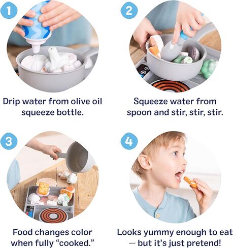 Melissa & Doug Simmer & Stir Stovetop Play Set with Water Wow!® Color Reveal Play Food Preschool Toy Ages 3+ in Saudi Arabia