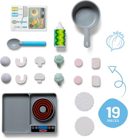 Melissa & Doug Simmer & Stir Stovetop Play Set with Water Wow!® Color Reveal Play Food Preschool Toy Ages 3+ in Saudi Arabia