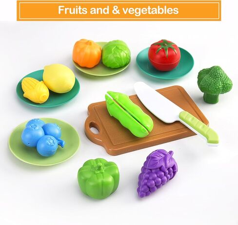 35pcs Kids Kids Kitch Kitchen Toy Assories ، Toddler Therend Playset مع أواني اللعب ، والأقواس ، والأدوات ، وأدوات الطهي ، ومجموعة الأطعمة ، والخضروات لعبة ، وهدية التعلم للفتيات والفتيان (الوردي) in Kuwait