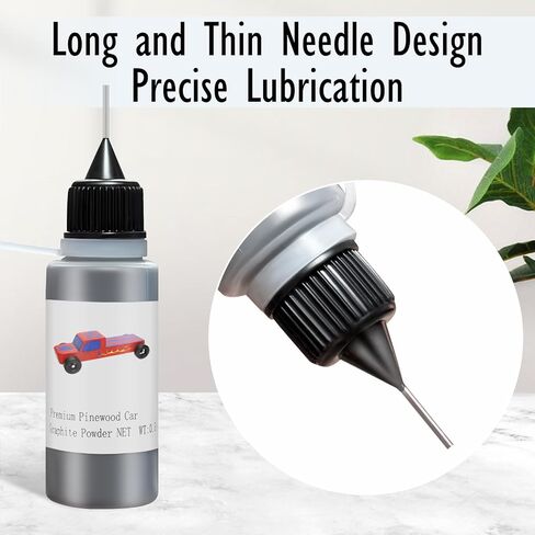 0.5OZ Graphite Powder for Pinewood Car, Lubricant Powder Dry Lube, Door Hinge Lubricant, Lock Graphite Spray, paired with Derby Car Weights Kits, Wheels Axles, Diminish Friction and Increase Speed in Saudi Arabia
