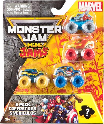 Monster Jam Toy Truck Mini Jams 5pk Marvel in Saudi Arabia