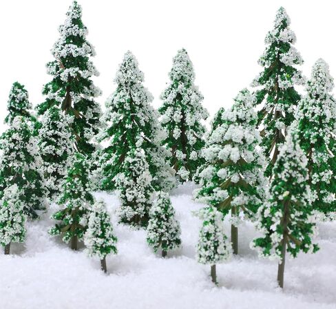 Skylety 35 Pieces Model Trees 1.2-6.3 Inch Mixed Miniature Trees Diorama Supplies Fake Plants for Train Scenery Architecture DIY Crafts, Building Model Scenery Landscape (Mixed Green,Multiple Tree) in Saudi Arabia
