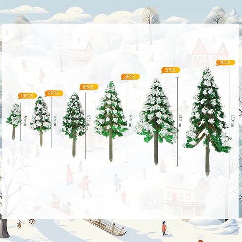 Skylety 35 Pieces Model Trees 1.2-6.3 Inch Mixed Miniature Trees Diorama Supplies Fake Plants for Train Scenery Architecture DIY Crafts, Building Model Scenery Landscape (Mixed Green,Multiple Tree) in Saudi Arabia