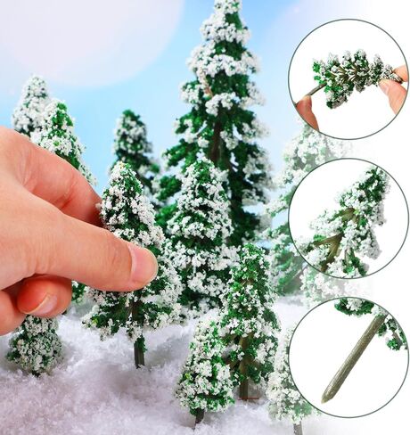 Skylety 35 Pieces Model Trees 1.2-6.3 Inch Mixed Miniature Trees Diorama Supplies Fake Plants for Train Scenery Architecture DIY Crafts, Building Model Scenery Landscape (Mixed Green,Multiple Tree) in Saudi Arabia